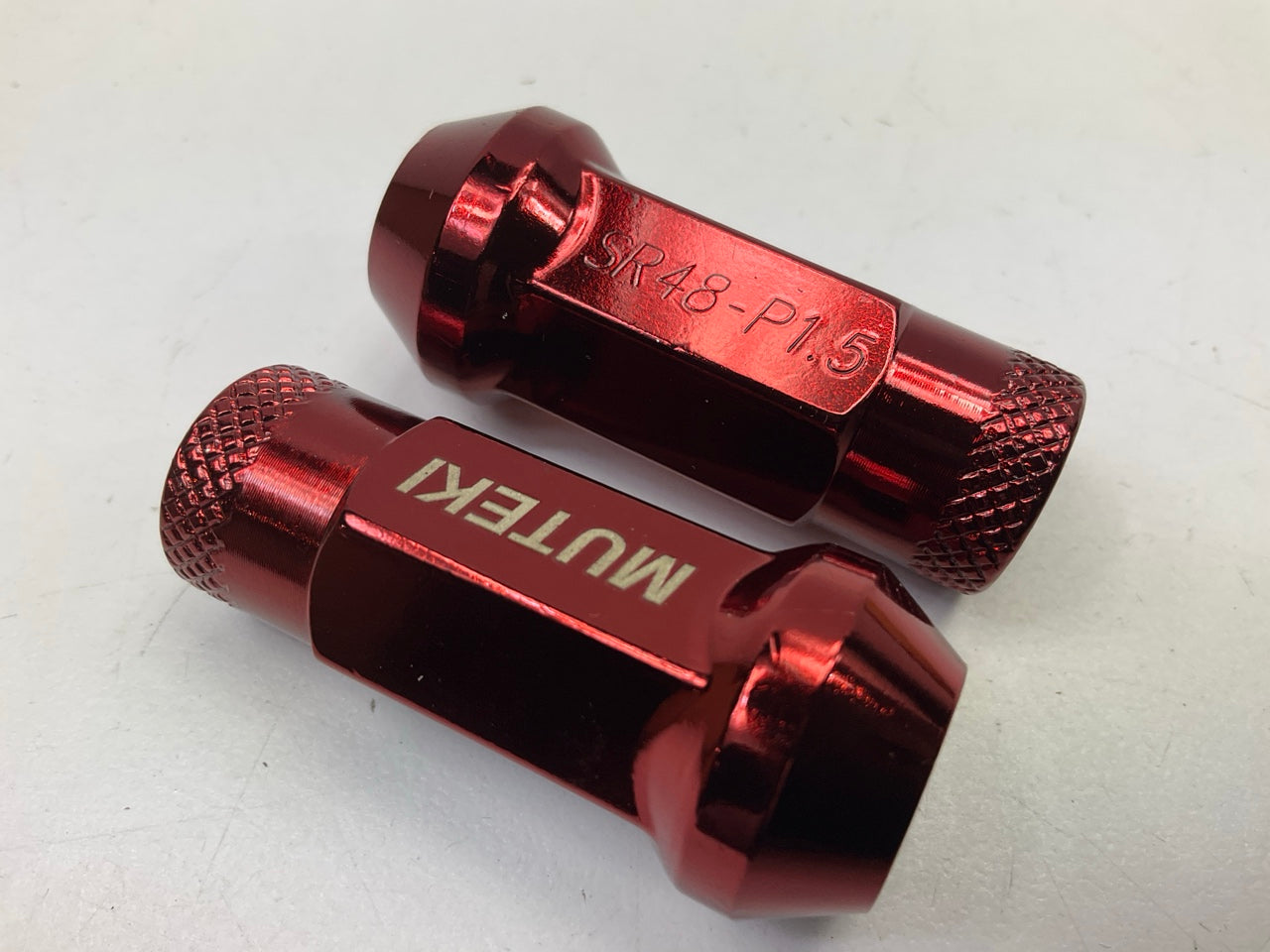 Muteki 32906R SR48 Extended Open Ended Wheel Tuner Lug Nuts Chrome Red 12x1.5mm