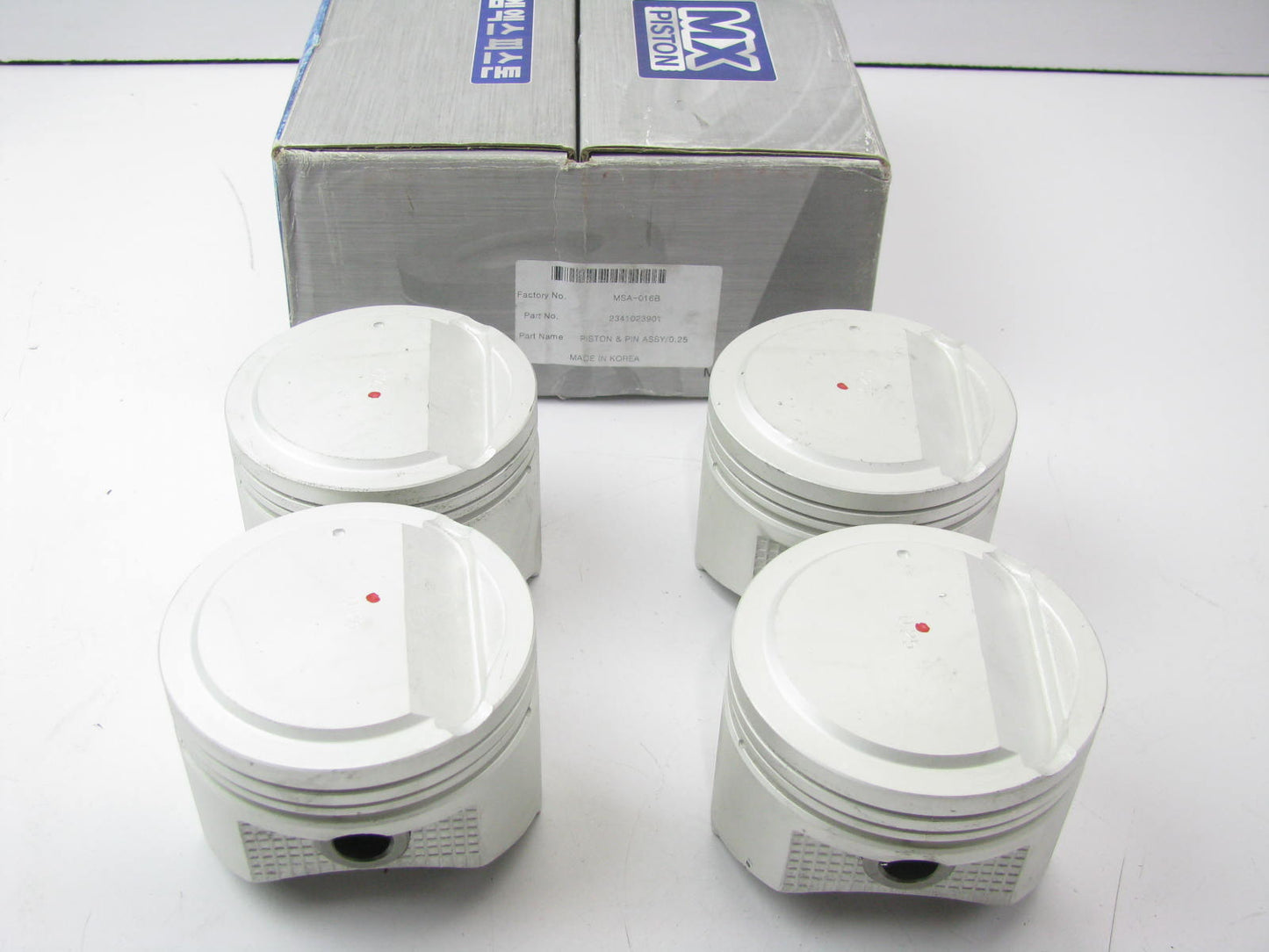 Mx Piston 23410-23901  .25mm Oversize Piston W/pin Set For Hyundia