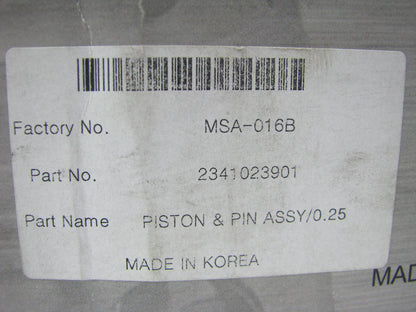Mx Piston 23410-23901  .25mm Oversize Piston W/pin Set For Hyundia