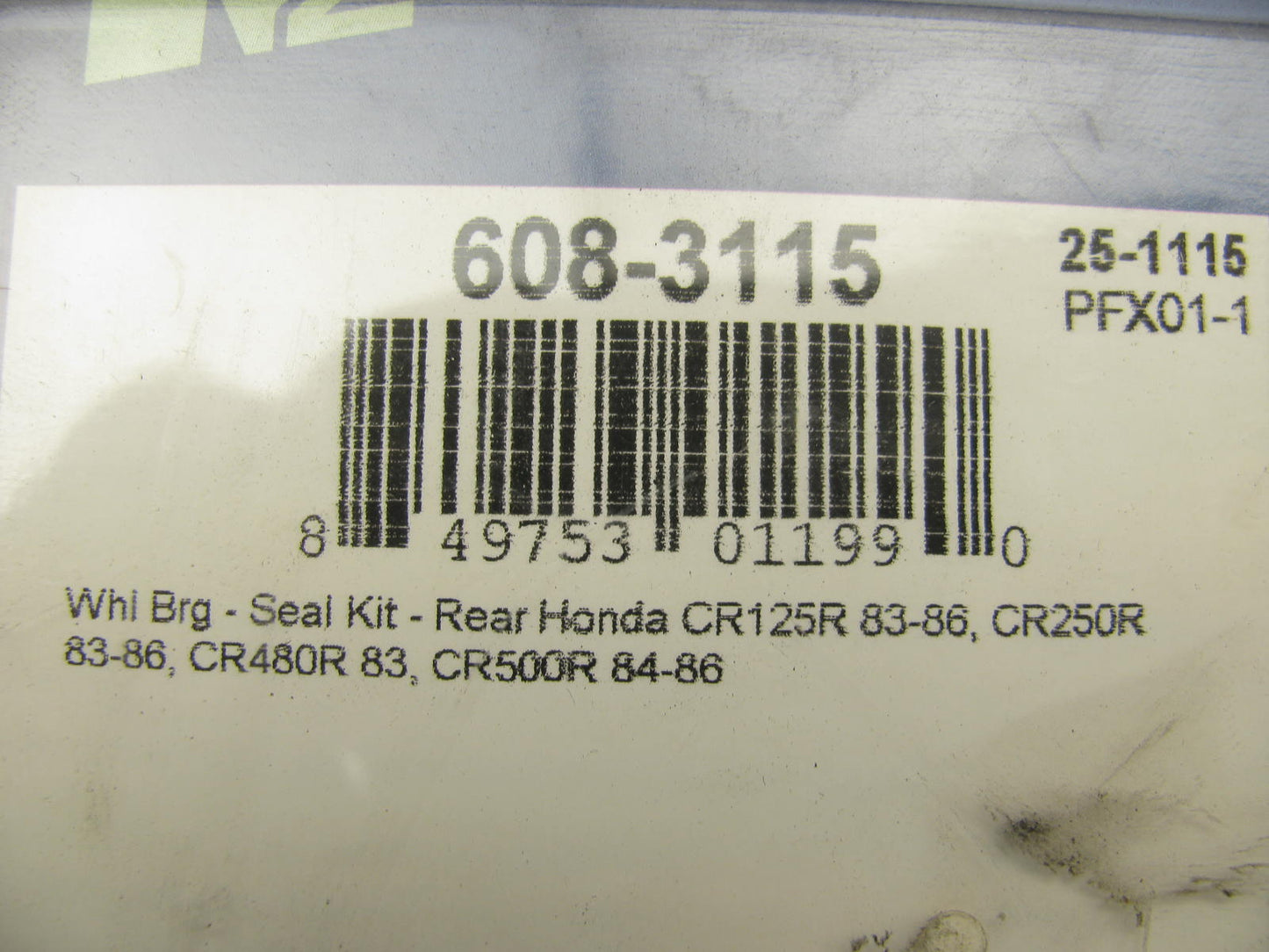 N2 608-3115 REAR Wheel Bearing Kit  1983-86 Honda CR 125R, CR250R, 84-86 CR500R