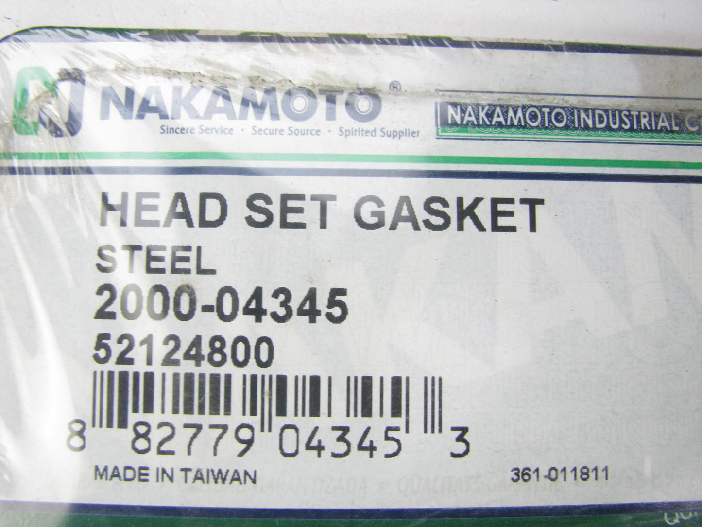 Nakamoto 2000-04345 Cylinder Head Gasket Set - 1993-1999 Ford Mazda 2.0L-L4
