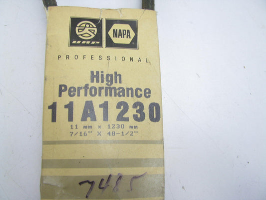 Napa 11A1230 Accessory Drive Belt - 11mm X 1230mm