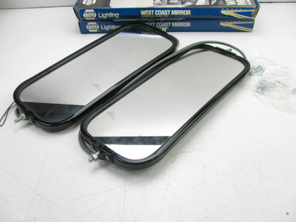 (2) Napa 161-90600 West Coast Style Heated Truck Mirrors 16''x6-1/2'', Black