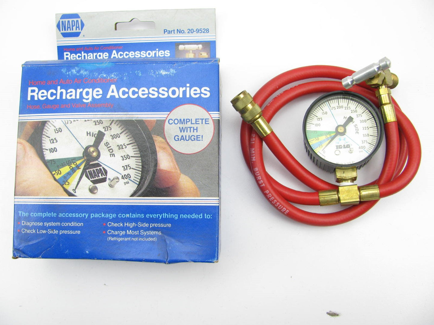 Napa 20-9528 A/C Recharge Hose Gauge & Valve Assembly