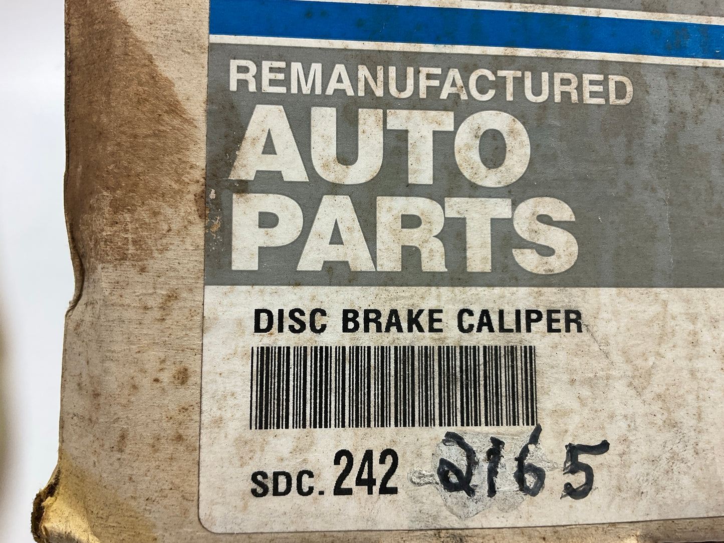 REMAN. 242-2165 Rear Right Disc Brake Caliper W/ O Park Brake Braket & Spring