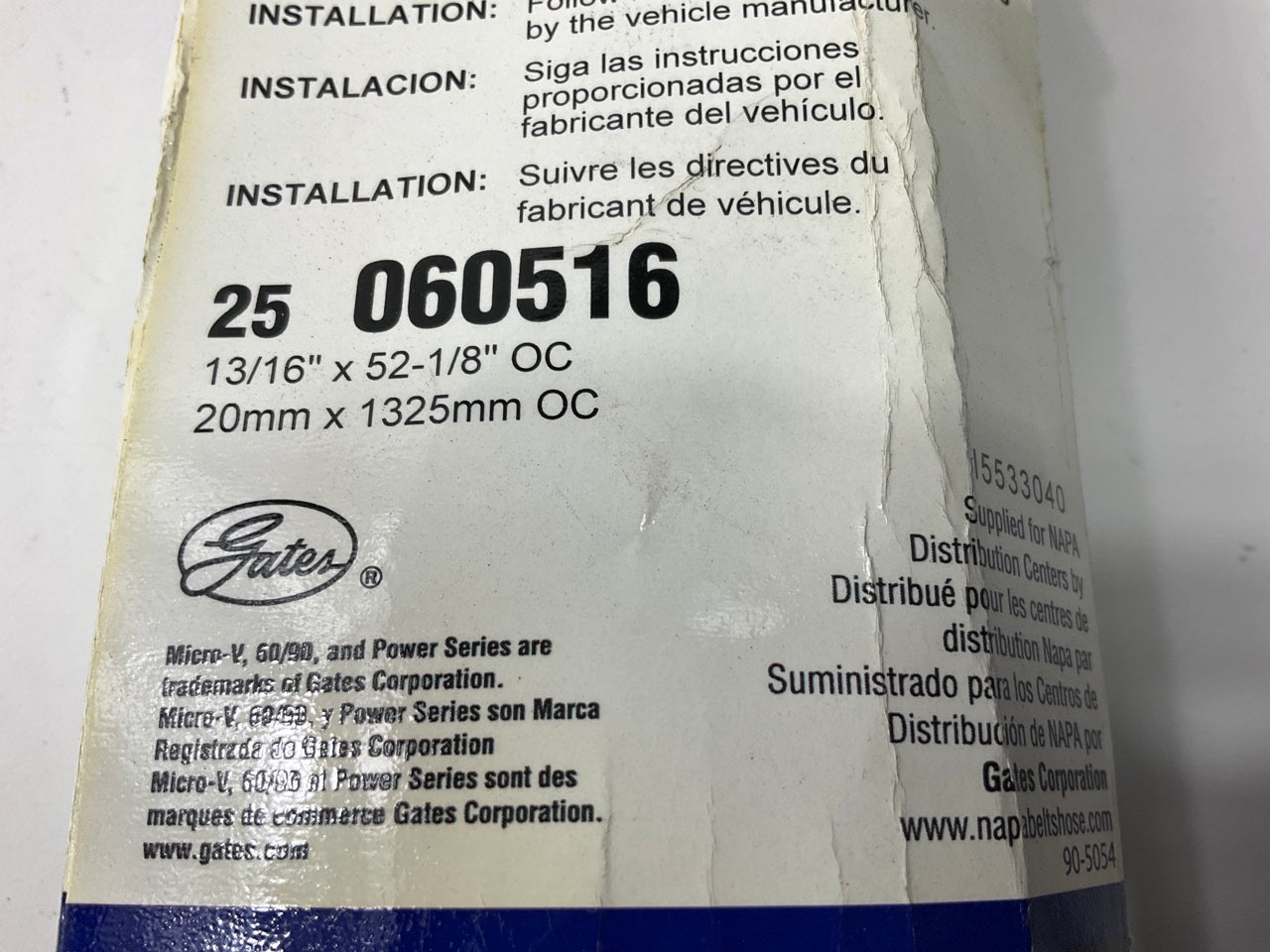 Napa 25-060516 Serpentine Belt