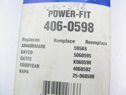 Napa 25-060598 Serpentine Belt - 0.84'' X 60.396'' - 6 Ribs