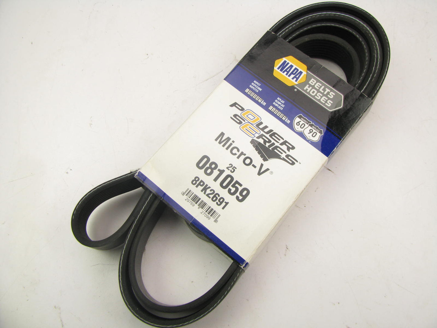 Napa 25-081059 Serpentine Belt - 1.12'' X 106.50'' 8 Ribs. Made By Gates, K081059