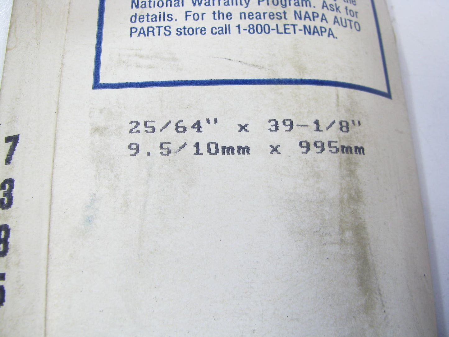 Napa 25-7385 Accessory Drive Belt - 0.44'' X 38.50'' - 36 Degree