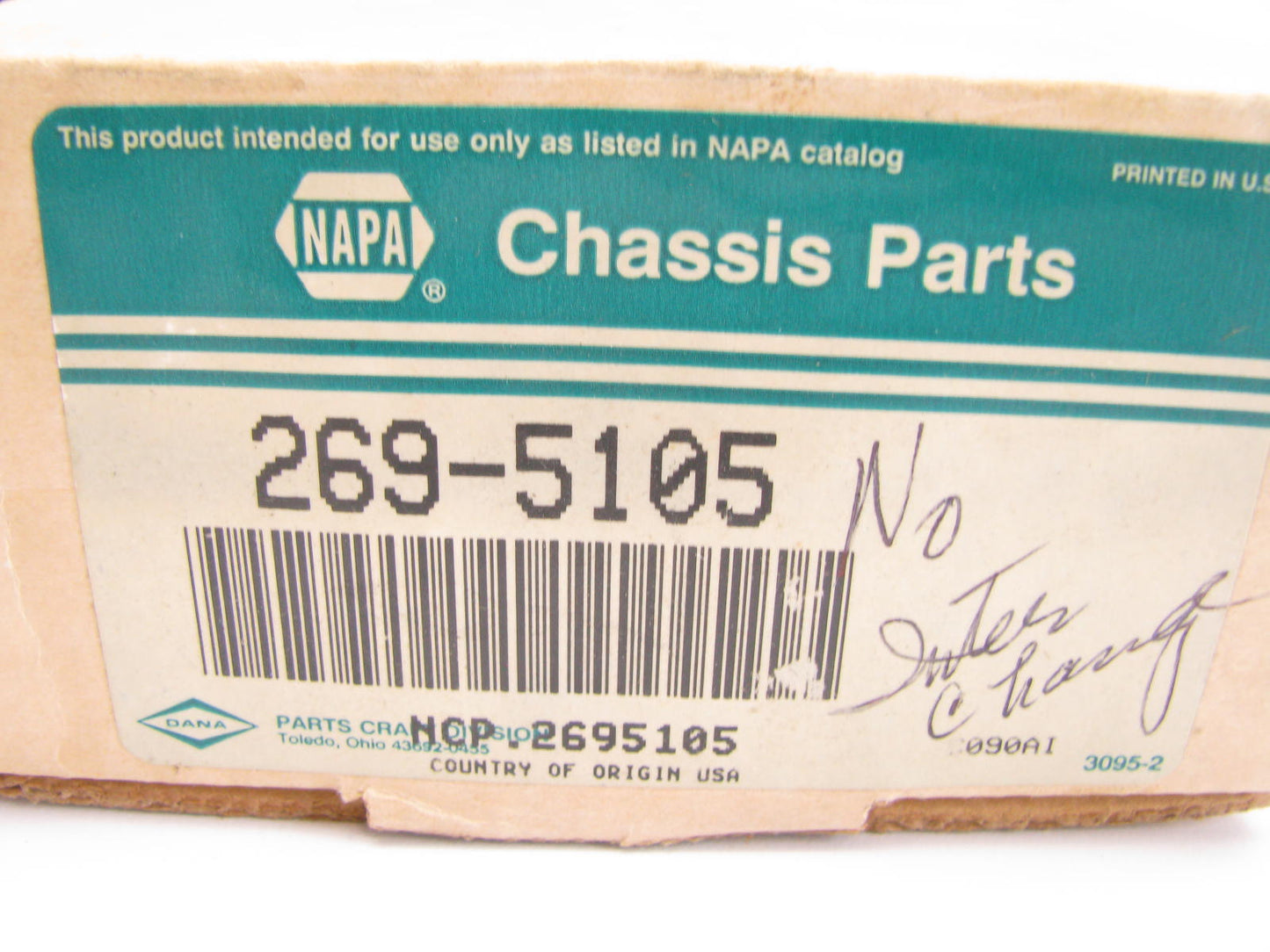 Napa 269-5105 Steering Tie Rod End - Front Inner
