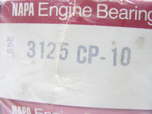 (4) Napa 3125CP-10 Connecting Rod Bearings .010'' For John Deere 3010 3020