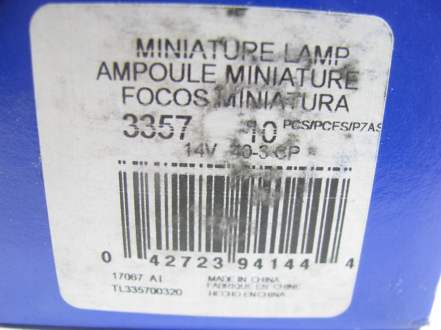 (10) Napa 3357 Miniature Light Bulb - Double Contact Wedge GT-8