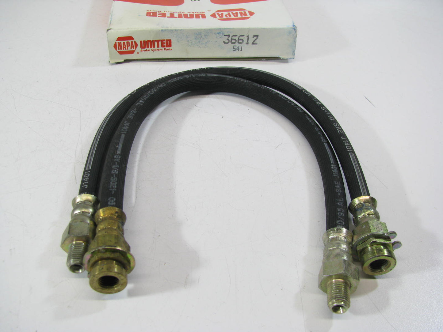 (2) Napa 36612 Brake Hydraulic Hose - Front Left / Right