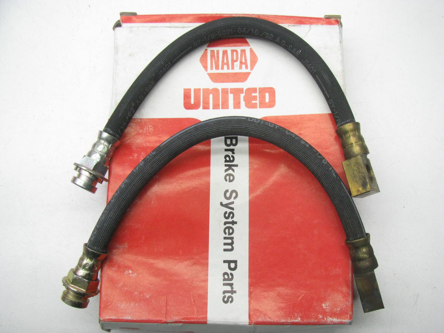 (2) Napa 36844 Brake Hydraulic Hose - Front Left / Right