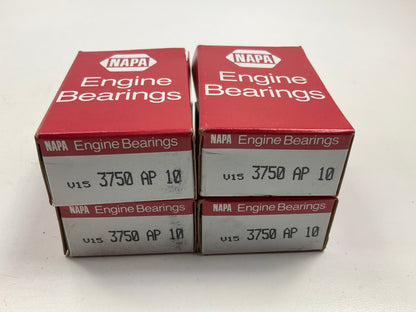 (4) Napa 3750AP-10 Connecting Rod Bearings .010'' 1978-84 Chevrolet 3.3L 3.8L-V6