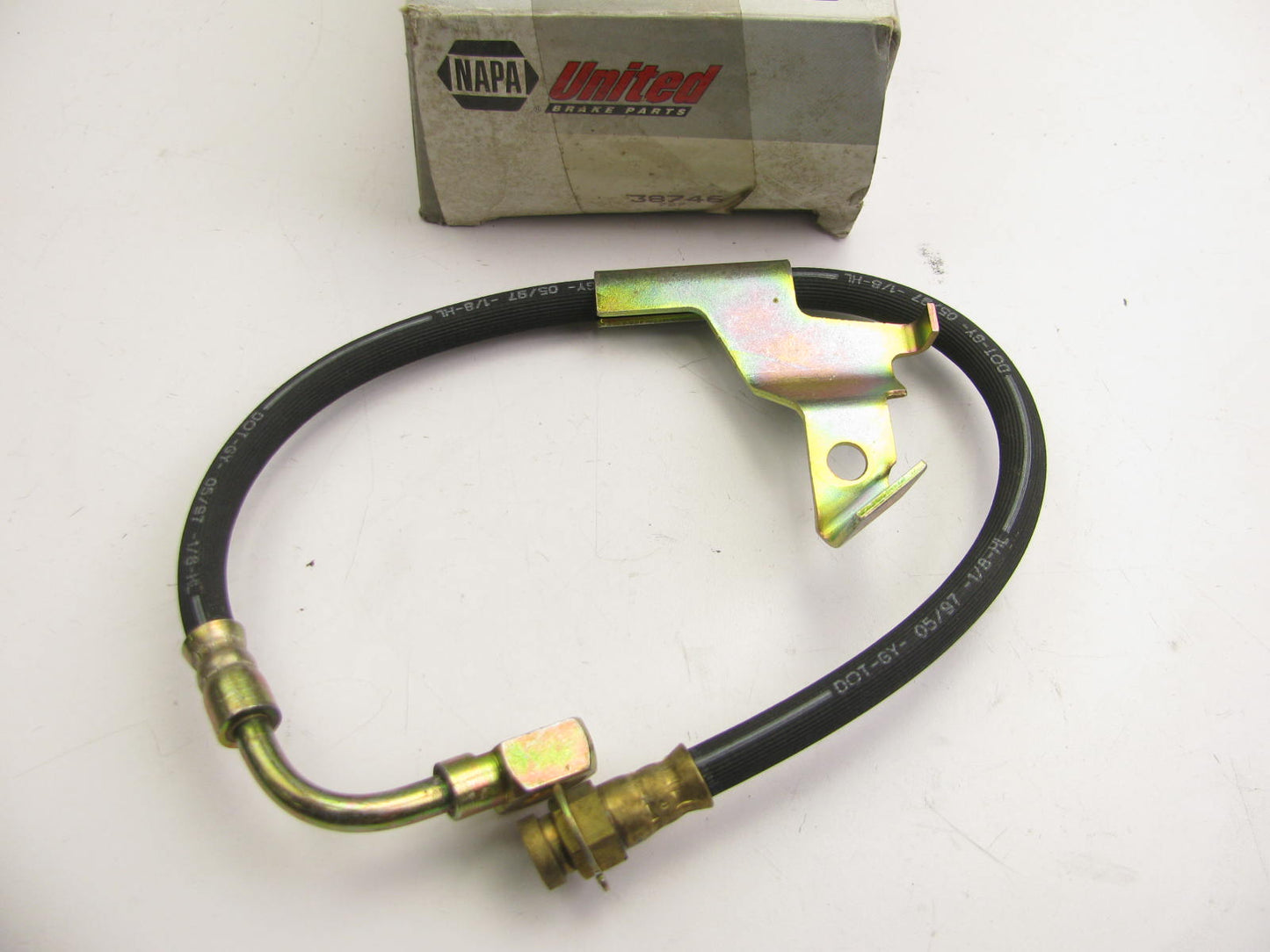 Napa 38746 FRONT RIGHT Brake Hydraulic Hose - W/ HD Brakes