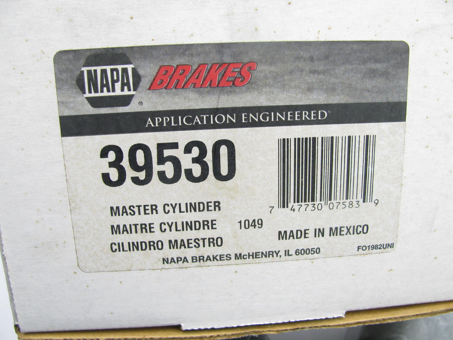 Napa 39530 Brake Master Cylinder For 1979-1983 International Harvester