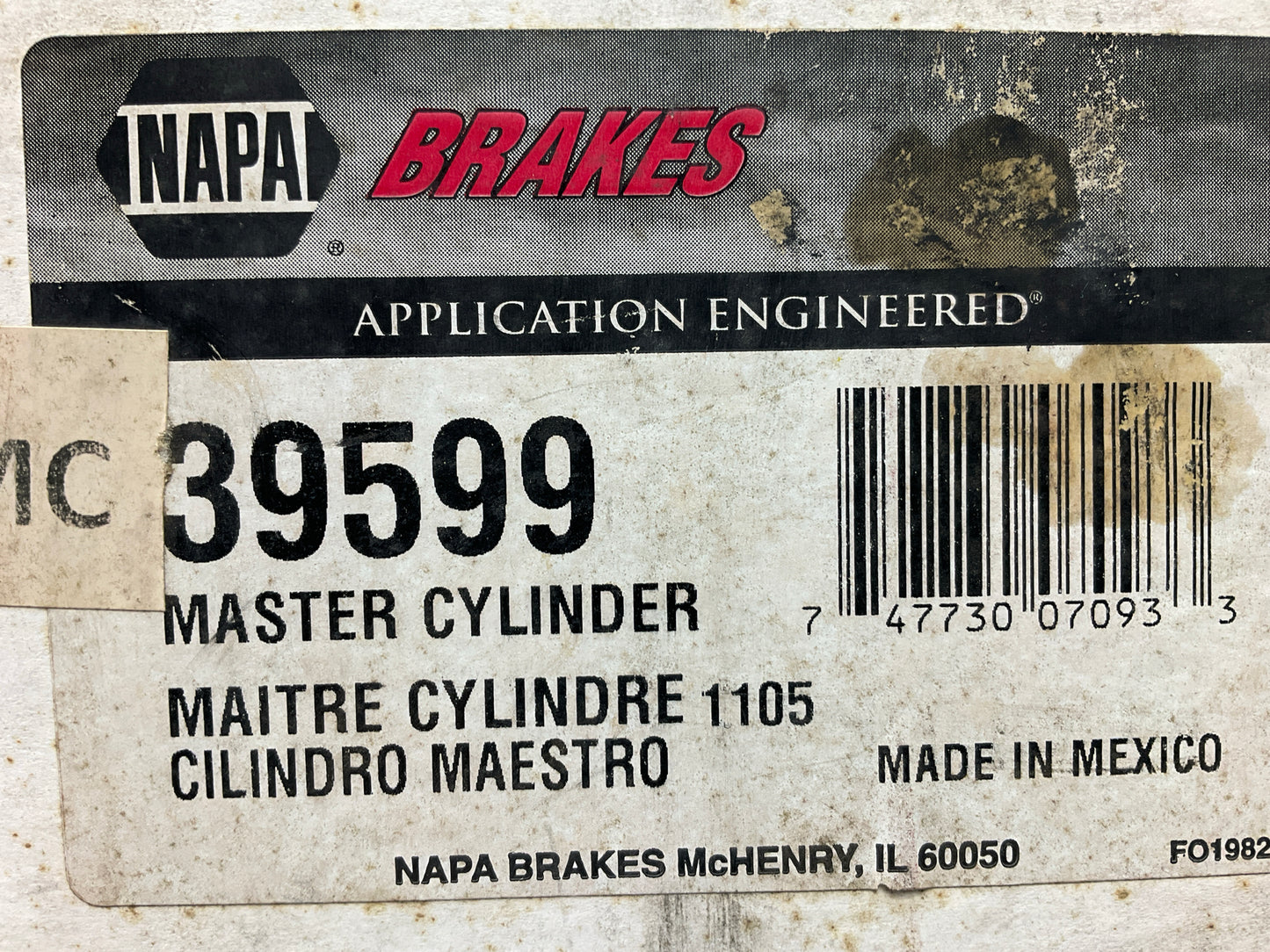 Napa 39599 Brake Master Cylinder For 1986-1988 Nissan Sentra, Pulsar NX