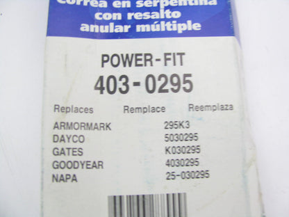 Napa 403-0295 Serpentine Belt - 0.42'' X 29.50'' - 3 Ribs
