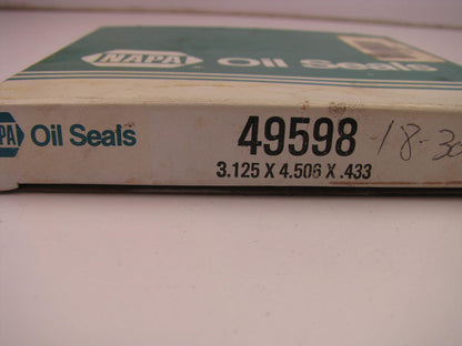 Napa 49598 Wheel Seal - 4.506'' OD X 3.25'' ID X 0.500'' Wide