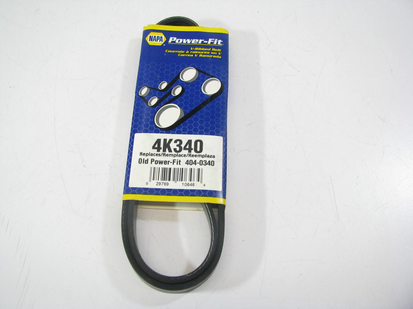 Napa 4K340 Serpentine Belt - 0.56'' X 34.50'' - 4 Ribs