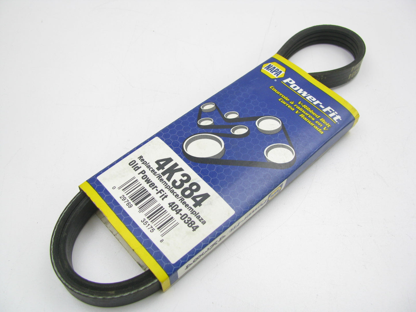 Napa 4K384 Serpentine Belt - 0.56'' X 39.00'' - 4 Ribs