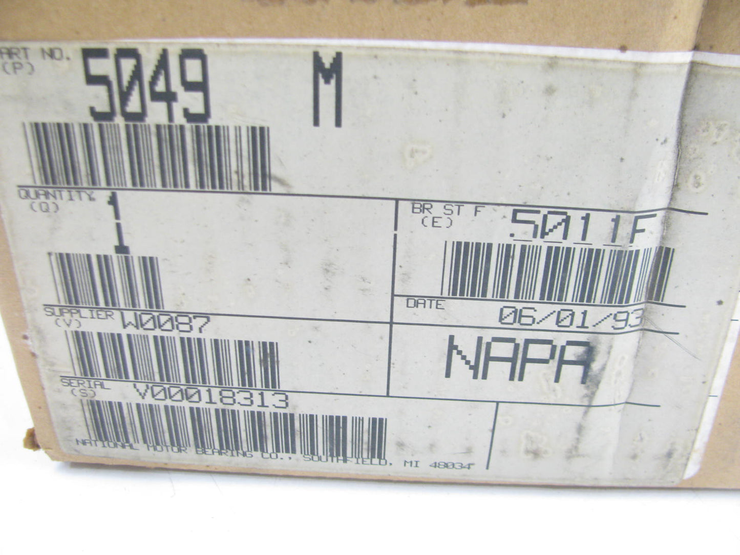 Napa 5049M Engine Main Bearings - Standard For Tractor 504, 504BDT L6