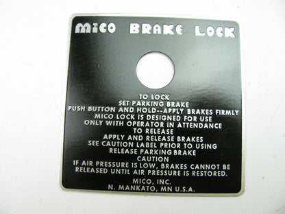 Napa 57508 Air Brake Lock Kit - MICO # 02-680-021, 03-680-021