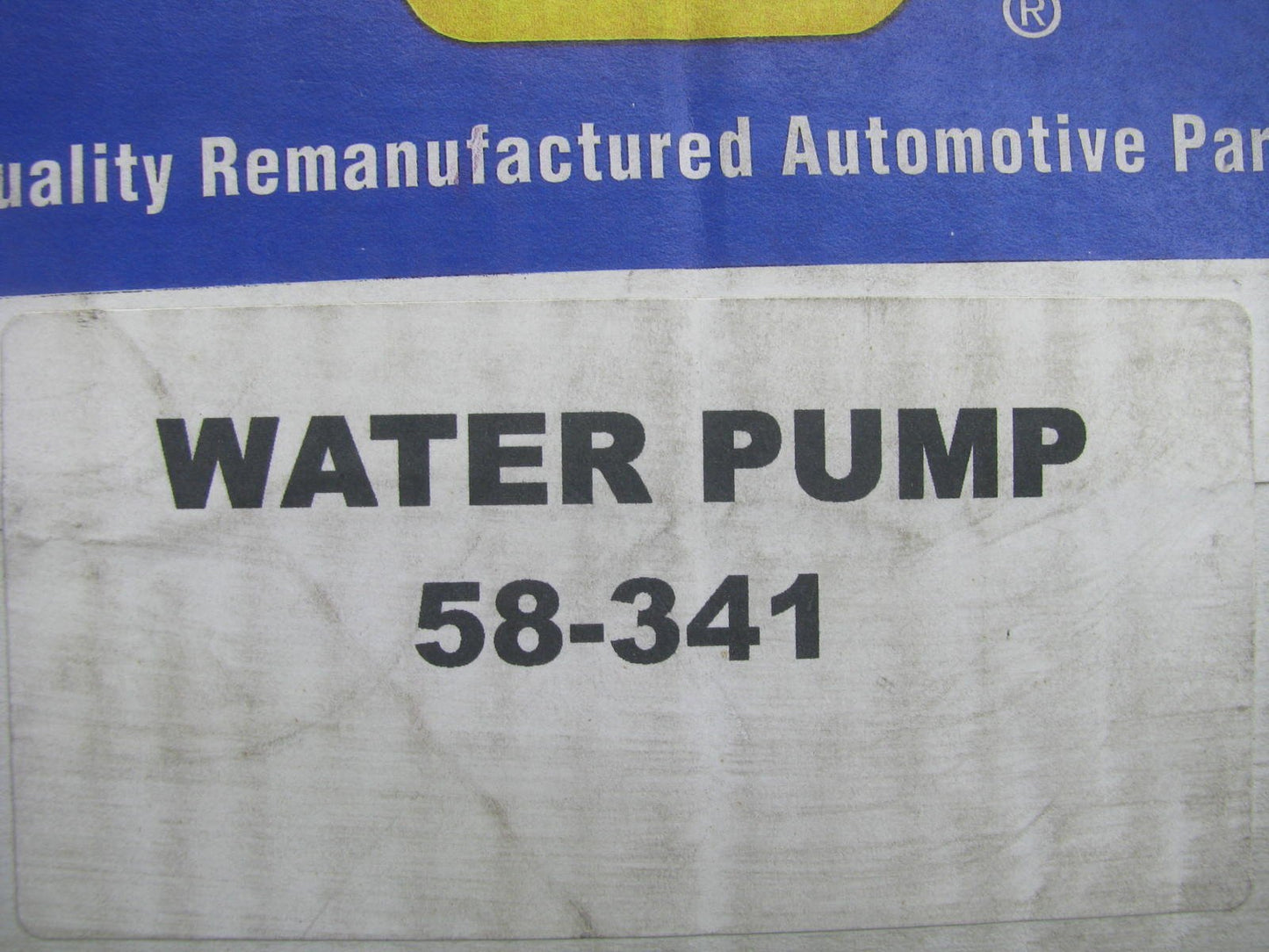 REMAN. Napa 58-341 Engine Water Pump - 1986-1995 Ford 3.0L OHV VULCAN V6