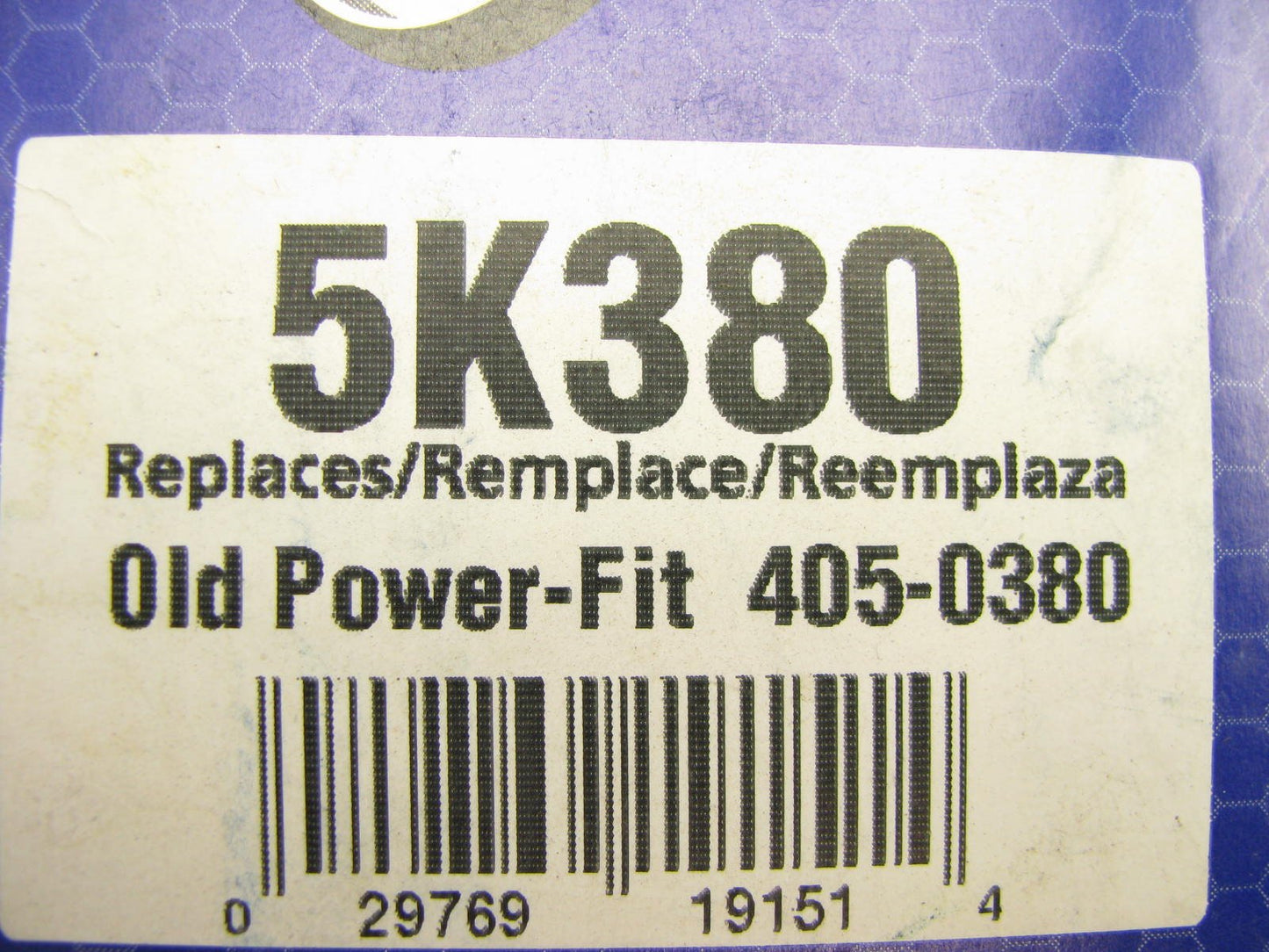 Napa 5K380 V-Ribbed Serpentine Belt