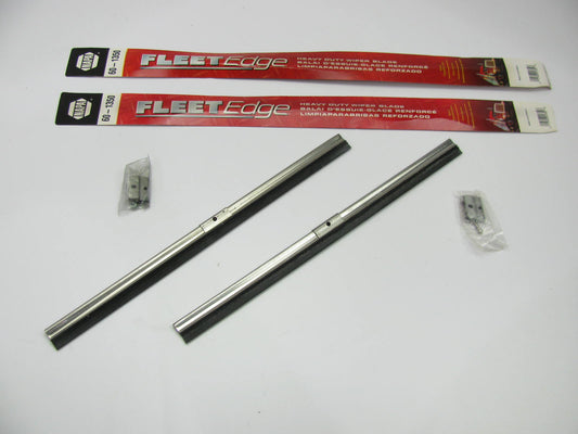 (2) Napa 60-1350 Front Fleet Edge Windshield Wiper Blade - 13'', Silver