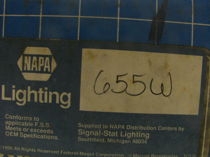 Napa 655W Sealed Beam Bulb Headlight 6'' Round Head Lamp MADE IN USA, Chrome