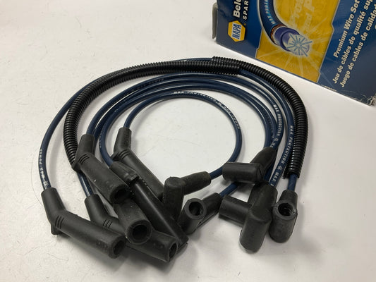 Napa 700438 Ignition Spark Plug Wire Set - 7mm, Blue Cables, Black Boots