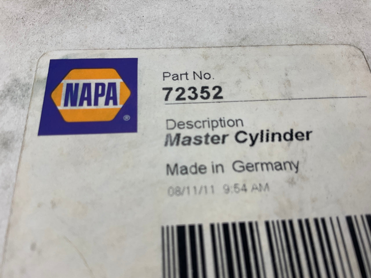 Napa 72352 Clutch Master Cylinder - Made In Germany