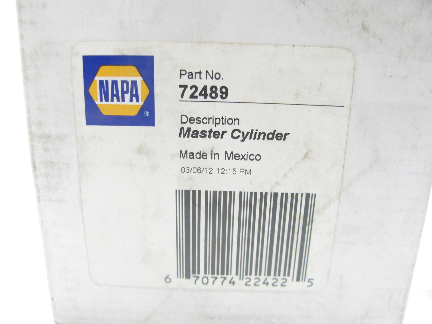 Napa 72489 Clutch Master Cylinder