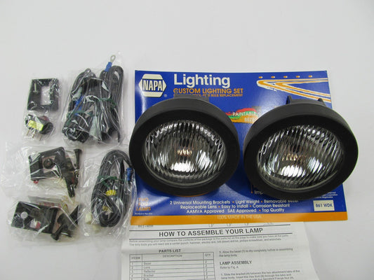 MADE IN USA - Napa 861WDK Halogen Fog Driving Lights Lamp Kit With Install Kit