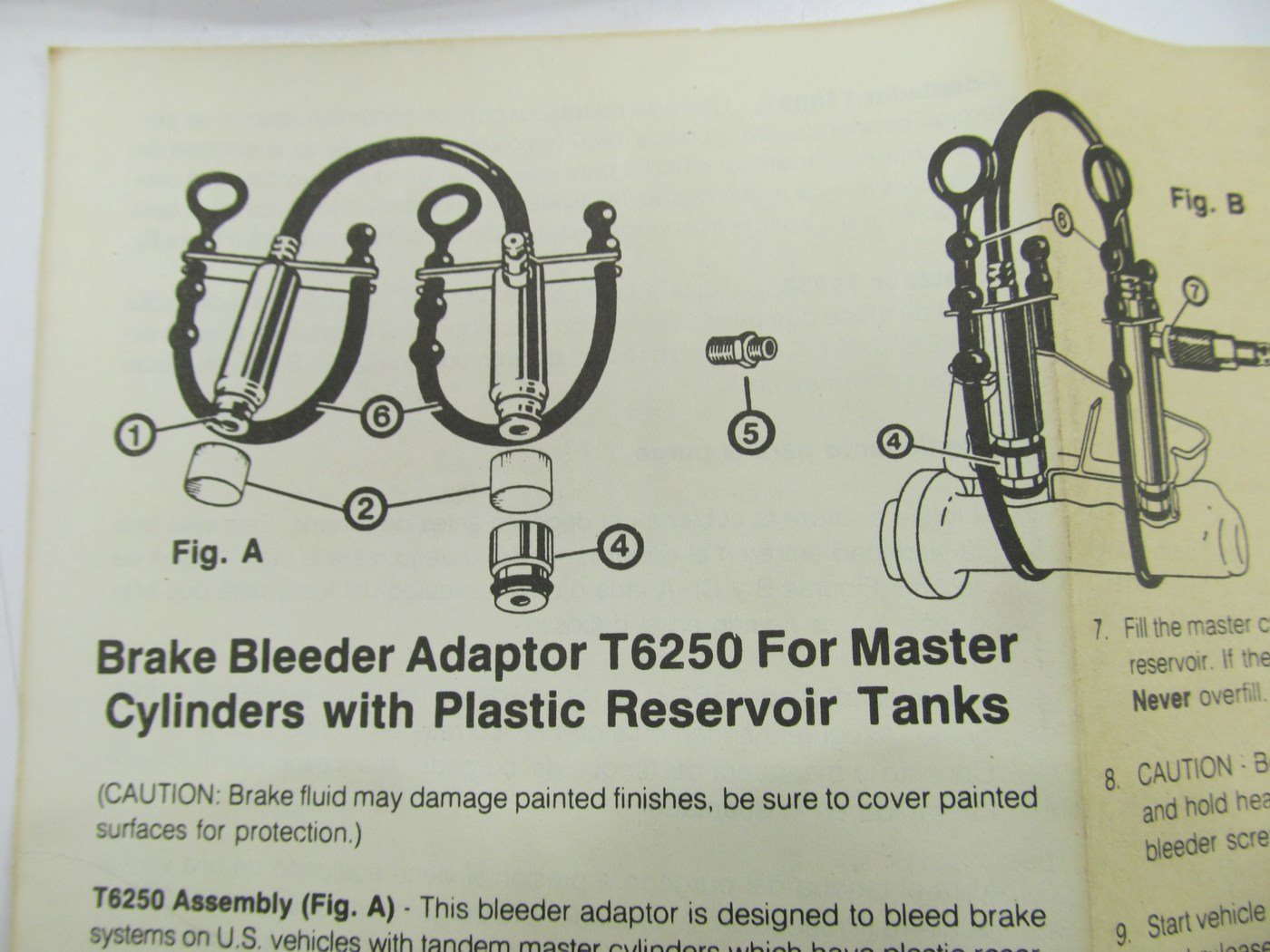 Napa BF-110 Power Brake Bleeder Attachment - Dual Reservoir Plastic Brake Master