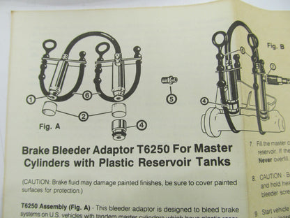 Napa BF-110 Power Brake Bleeder Attachment - Dual Reservoir Plastic Brake Master
