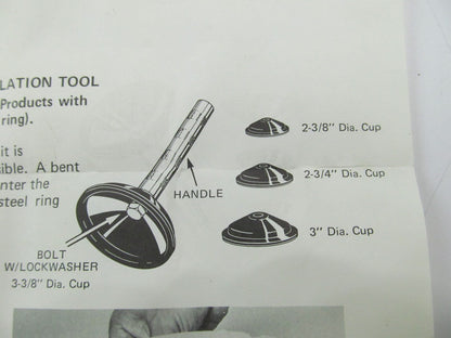 Napa BF116 Brake Caliper Piston Boot Install Kit - 2 3/8'', 2 3/4'', 3'', 3 3/8''
