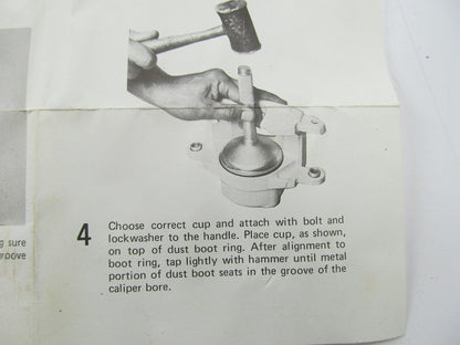 Napa BF116 Brake Caliper Piston Boot Install Kit - 2 3/8'', 2 3/4'', 3'', 3 3/8''