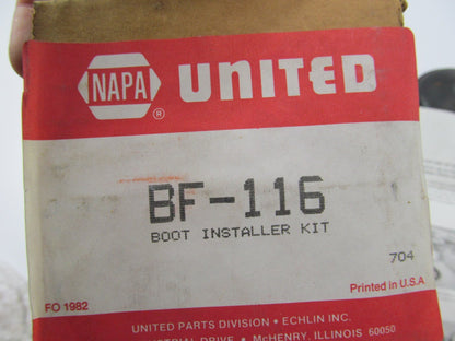Napa BF116 Brake Caliper Piston Boot Install Kit - 2 3/8'', 2 3/4'', 3'', 3 3/8''
