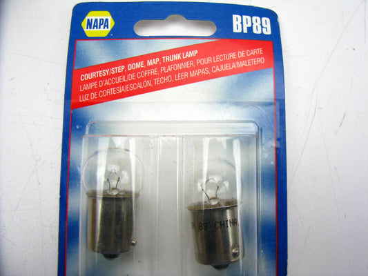 (2) Napa BP89 Minature Courtesy Trunk Dome Map Lamp Light Bulb