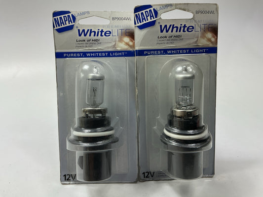 (2) Napa BP9004WL # 9004 White Lite Headlight Headlamp Bulb P29t T4 5/8'' 12V 45W