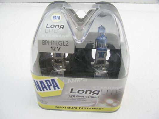 (2) Napa BPH1LGL2 Longlite Head Light Headlamp Bulbs PAIR 12V 55W H1 - 2/Pack