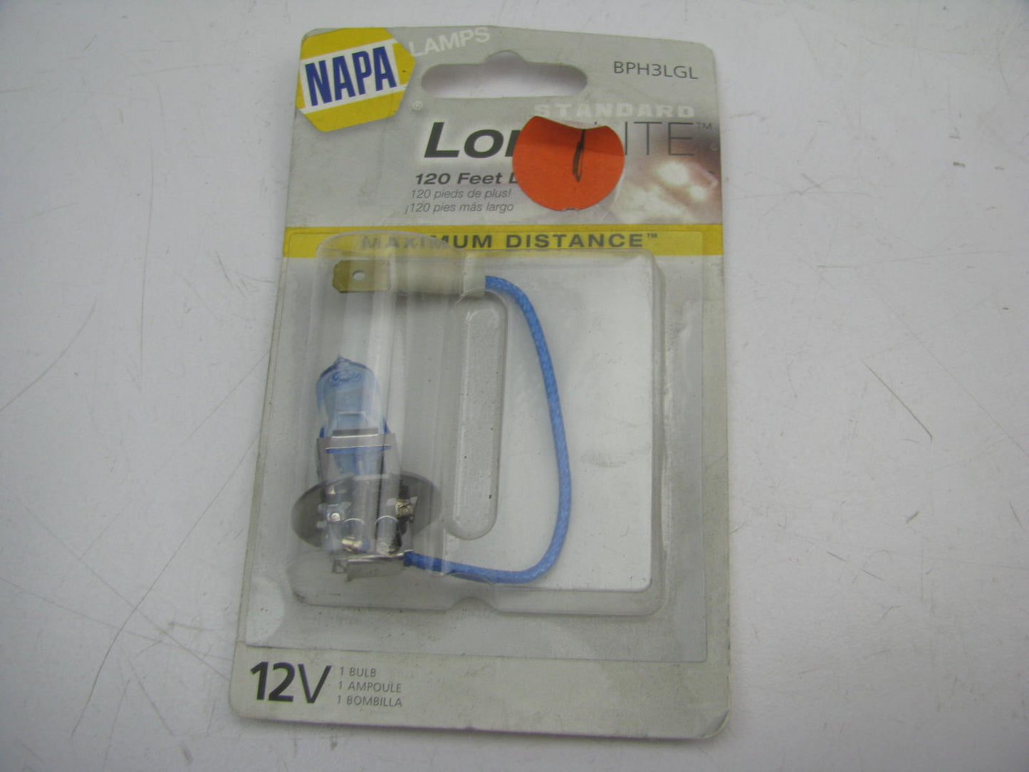 Napa BPH3LGL Long Lite Headlight Headlamp Bulb 12V 55W H3LGL