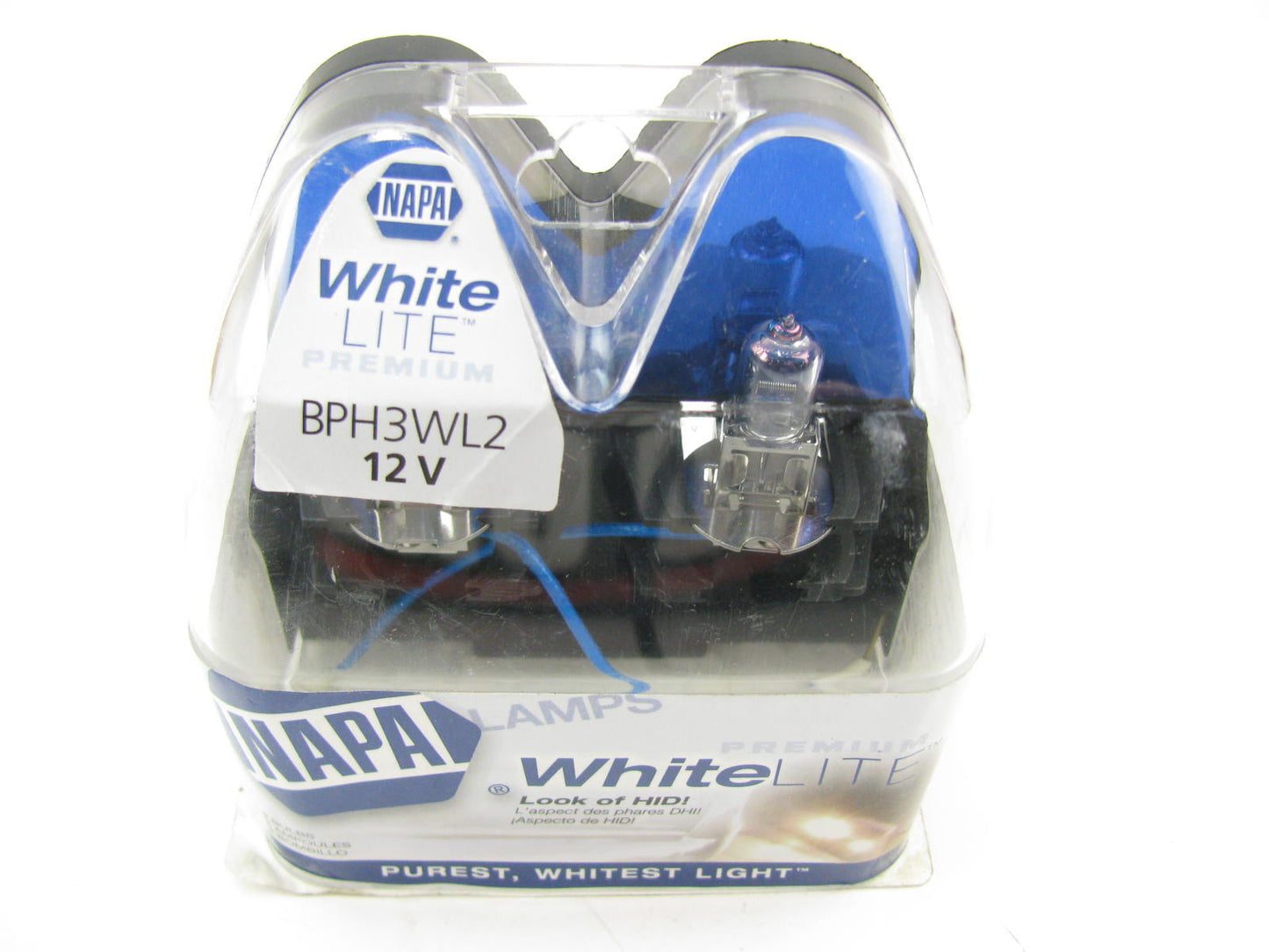 Napa BPH3WL2 White Lite Headlight Headlamp Bulb PK22s T3 1/4'' 12V 55W 2/Pack