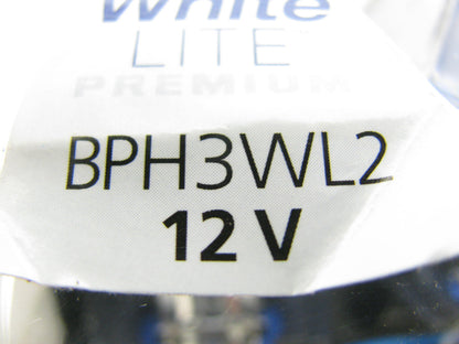 Napa BPH3WL2 White Lite Headlight Headlamp Bulb PK22s T3 1/4'' 12V 55W 2/Pack