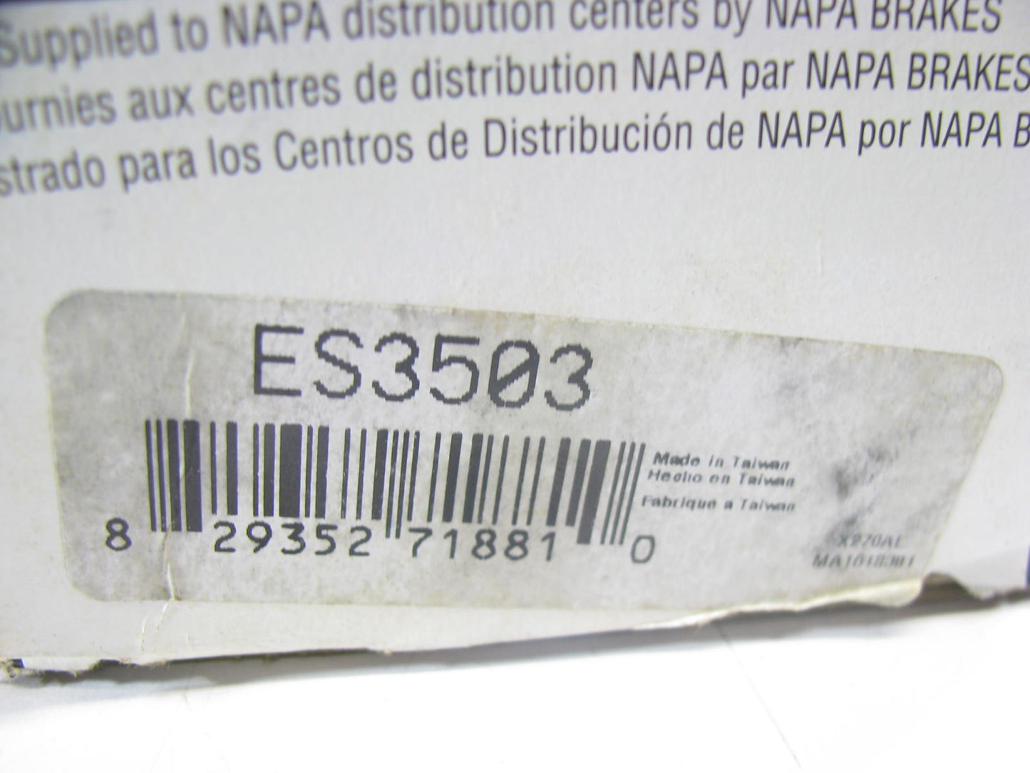 (2) Napa ES3503 Front Inner Steering Tie Rod End For 96-00 Elantra 97-01 Tiburon