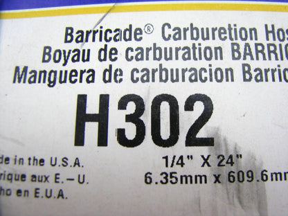 Napa H302 Barricade Fuel Hose - 1/4'' ID Hose X 24'' Long