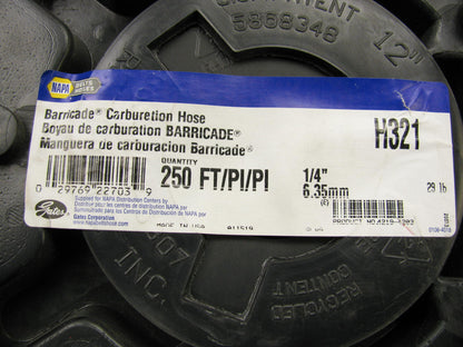 250 FEET - Napa H321 Barricade Carburetor Fuel Hose 1/4'' 6.35mm
